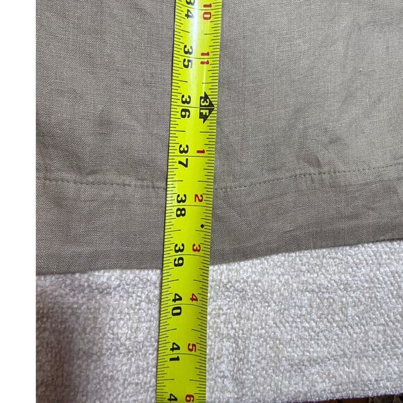 Pure Jill Women XL Brown Linen Elements Lg Sleeve Open Front Lagen Look Duster - Picture 6 of 10